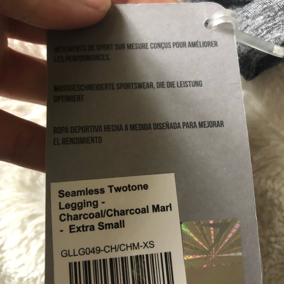 Gymshark Seamless Two Tone Leggings Grey - Picture 6 of 6